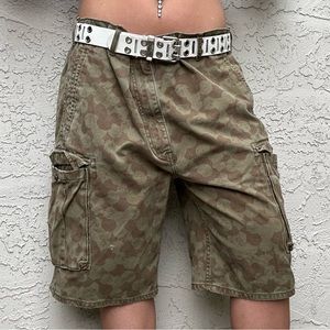 Y2k Baggy Camo Levi Cargo Shorts with Pockets